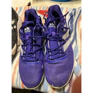 Adidas Adizero Afterburner 8 Turf Shoes Mens 9 Purple Silver H00966 Baseball